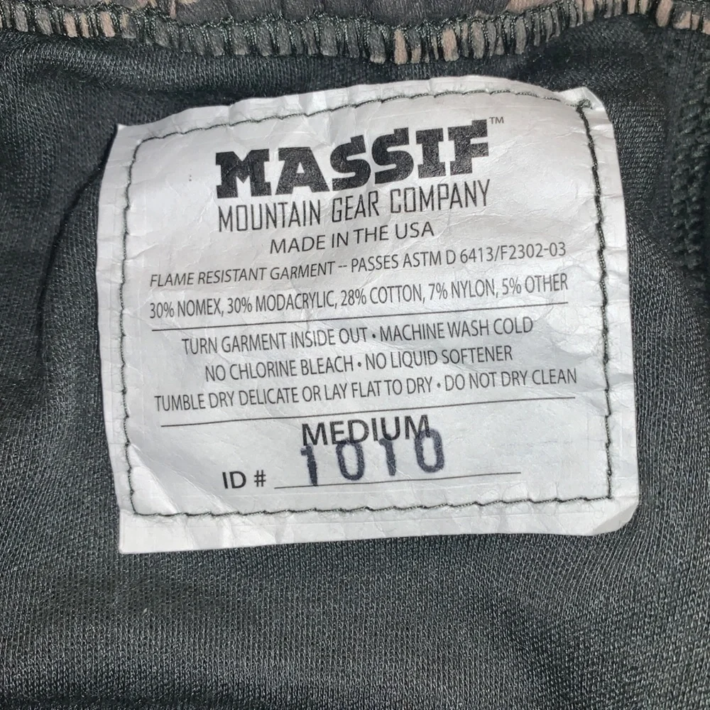 NWT Massif Elements M Camo Cold Weather Flame Resistant Insulated Pants ABU USAF